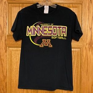 Unisex Minnesota Gopher Softball Shirt, Black, Small